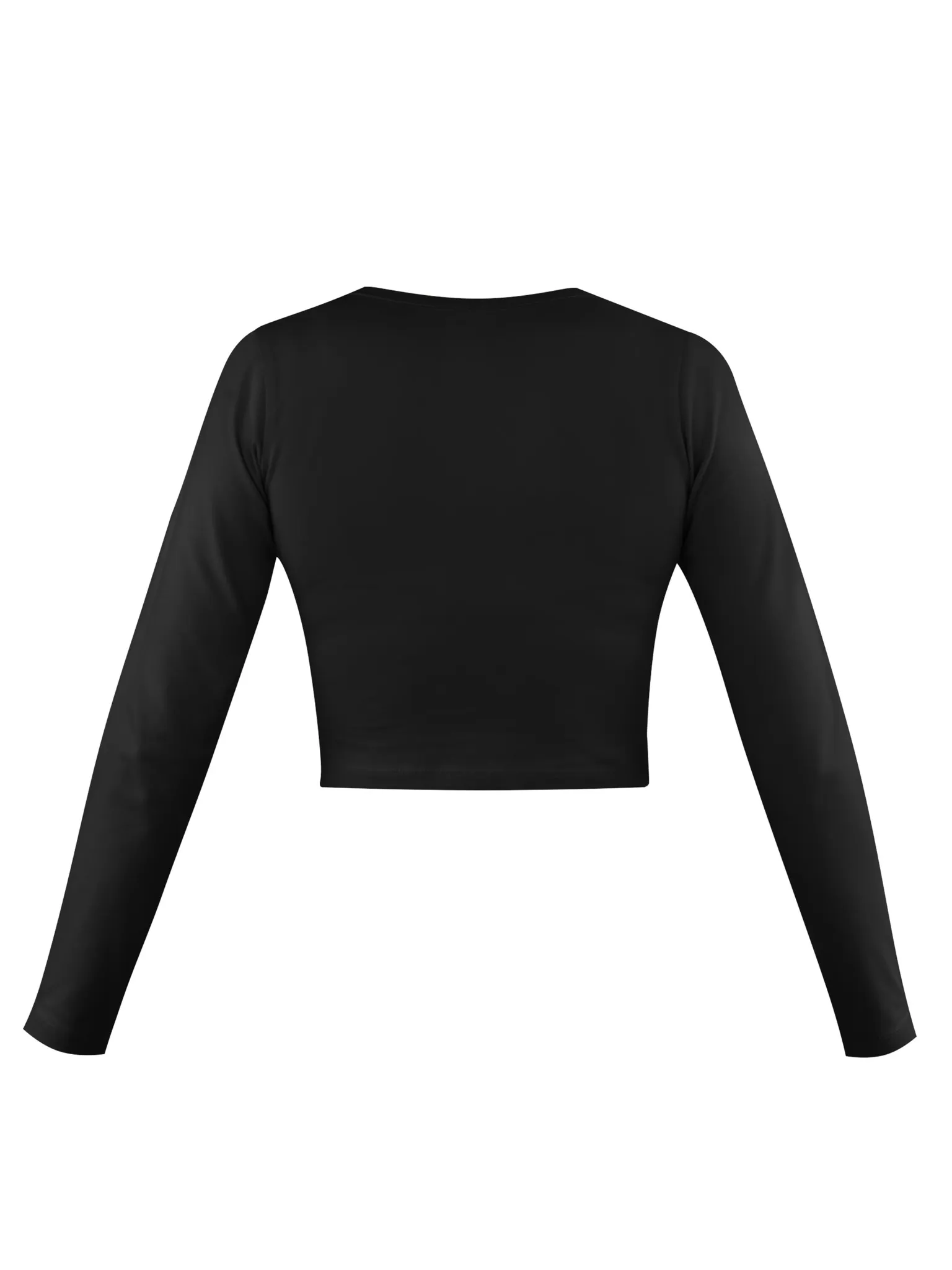2 x Damen crop Langarmshirt „Nerja“ Schwarz