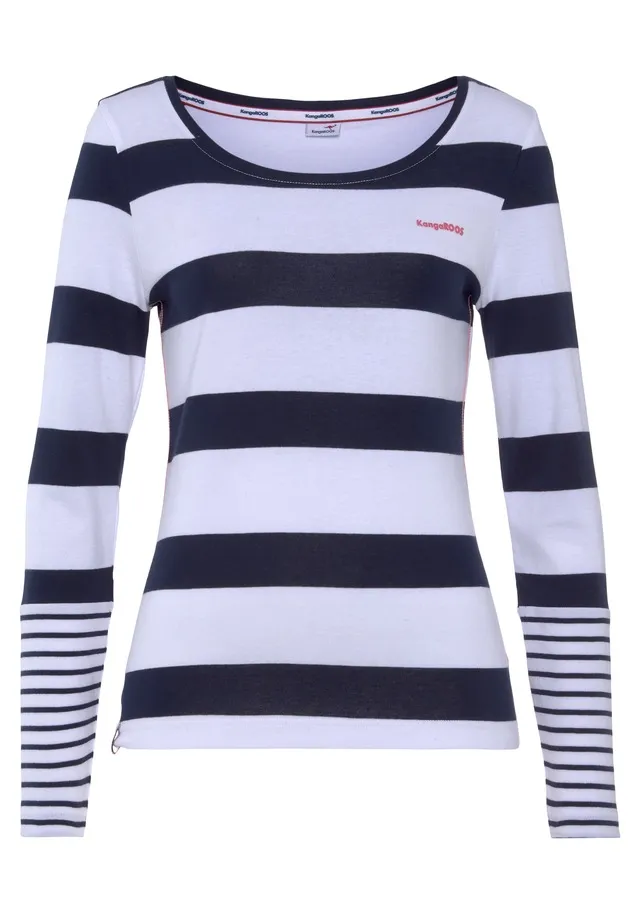 KangaROOS Langarmshirt, Langarm, sehr figurbetonte Passform, aus 100% Baumwolle